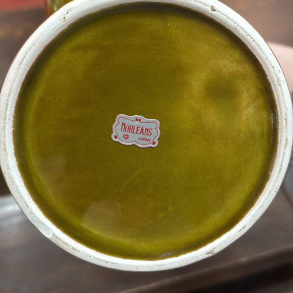 Norleans Japan Vintage MCM Green Ceramic Coffee Set | Carafe and mugs - Picture 8 of 11